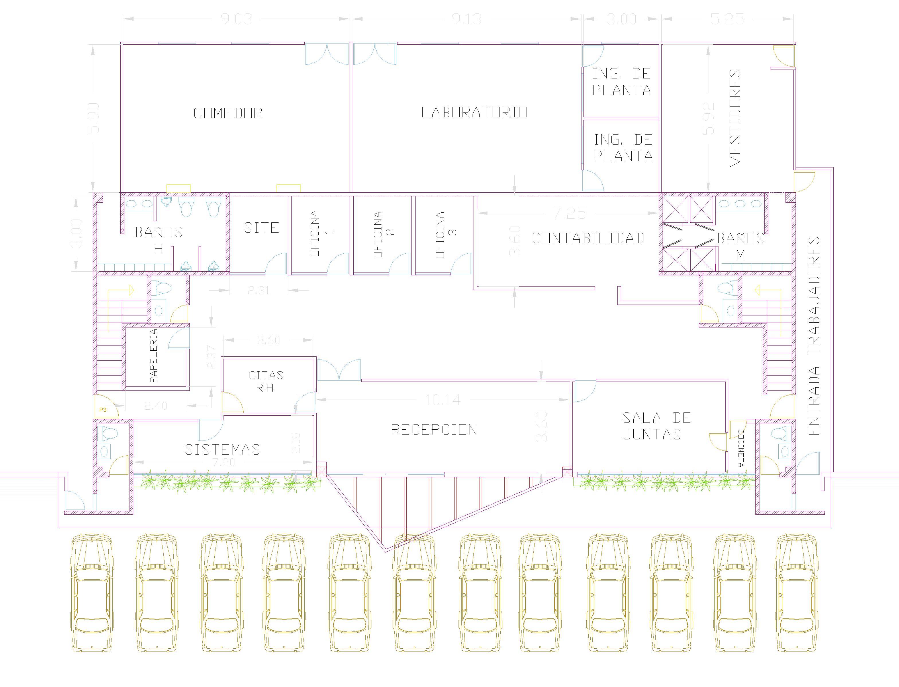 Plano de Oficinas Planta Baja